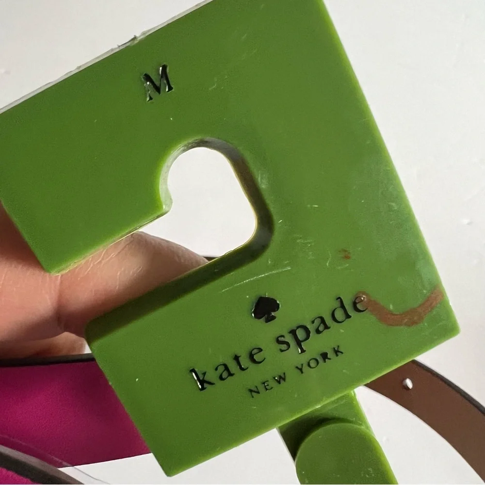 KATE SPADE BOW FRONT BELT PINK MEDIUM NWT